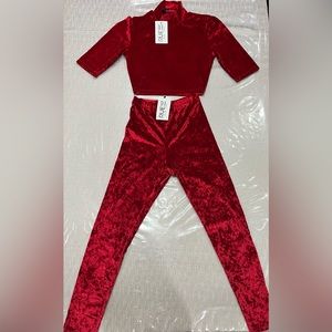 Red Velvet Set (Top & Pants)